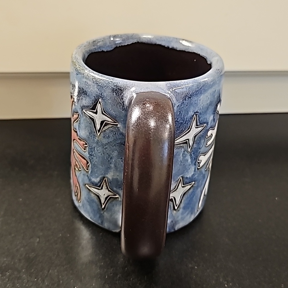 Mara Stoneware Blue Celestial Signed Mug - Size 16 oz - Picture 5 of 8